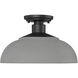 Levitt 1 Light 13.63 inch Natural Black Outdoor Semi-flush in Natural Gray
